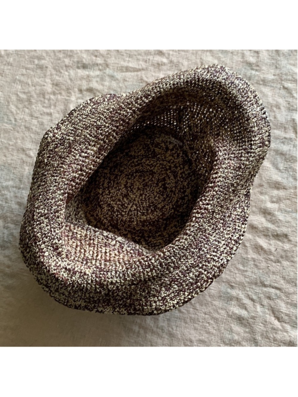 Woven brown brimmed slouchy hat - Picture 5 of 5